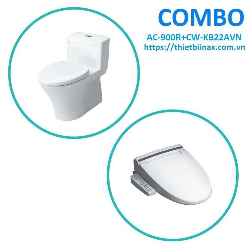 Combo bồn cầu + nắp rửa Inax AC-900R+CW-KB22AVN