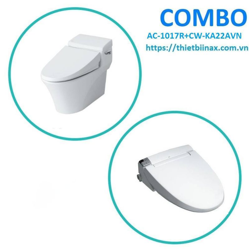 Combo bồn cầu + nắp rửa Inax AC-1017R+CW-KA22AVN