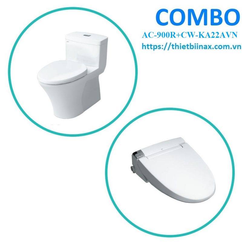  Combo bồn cầu + nắp rửa Inax AC-900R+CW-KA22AVN