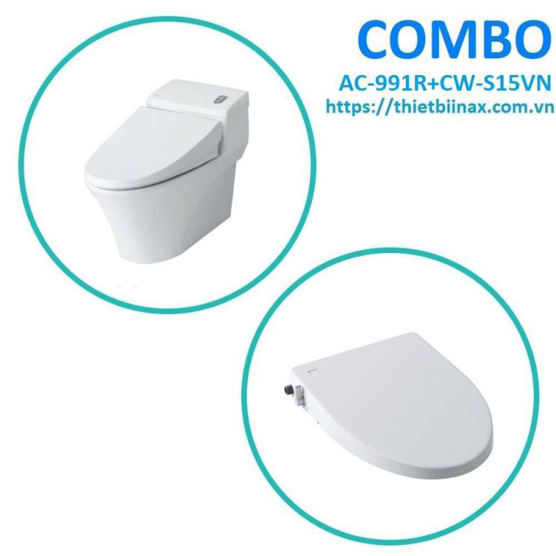 Combo bồn cầu + nắp rửa Inax AC-1008R+CW-S15VN