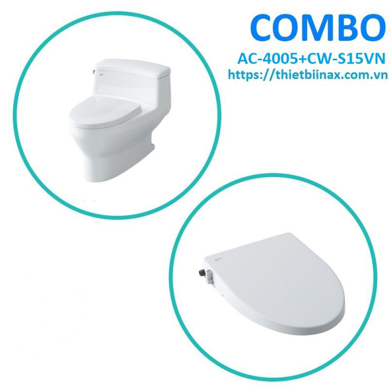 Combo bồn cầu + nắp rửa Inax AC-4005+CW-S15VN