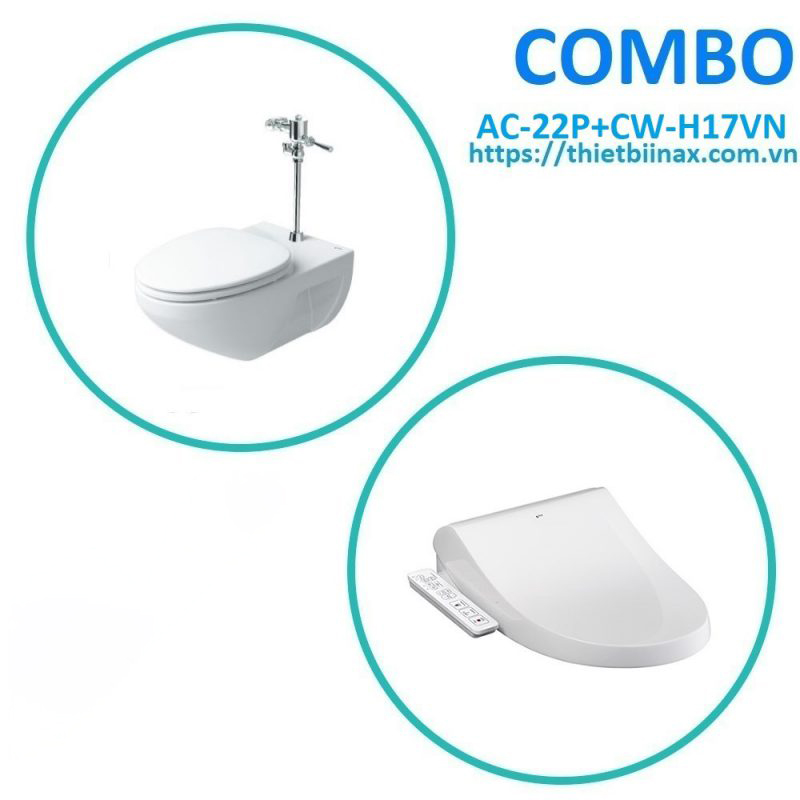 Combo bồn cầu + nắp rửa Inax AC-22P+CW-H17VN