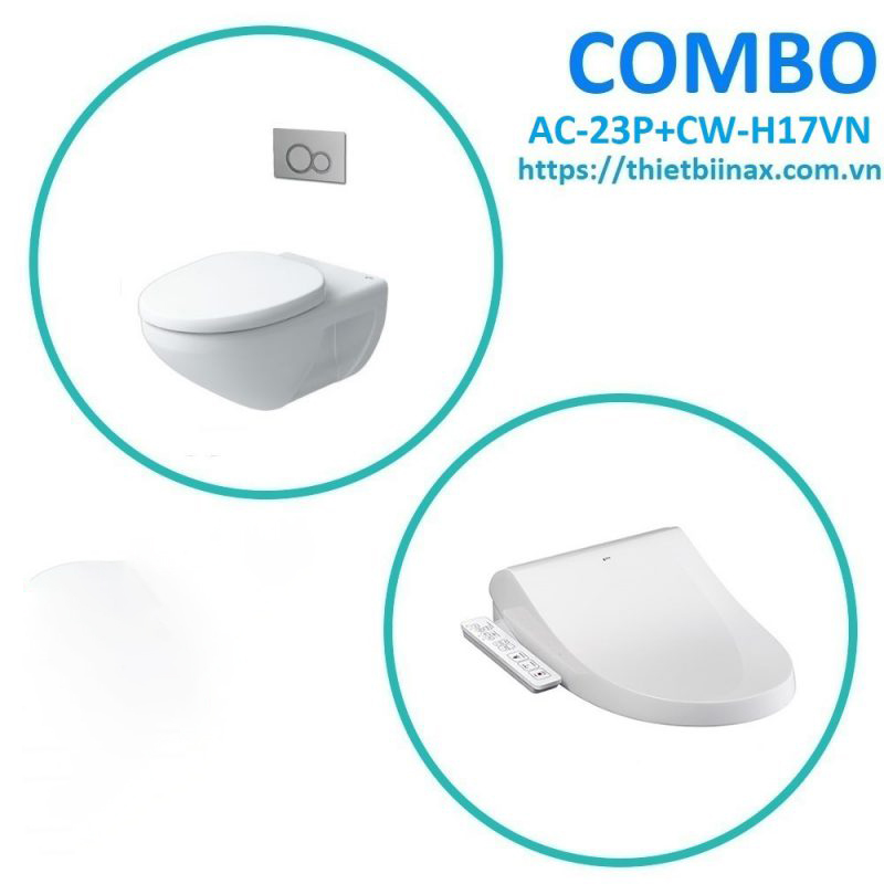 Combo bồn cầu + nắp rửa Inax AC-23P+CW-H17VN
