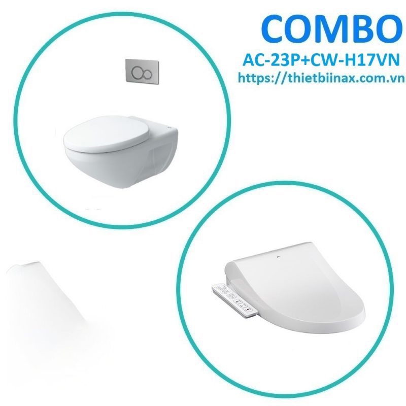 Combo bồn cầu + nắp rửa Inax AC-23P+CW-H18VN