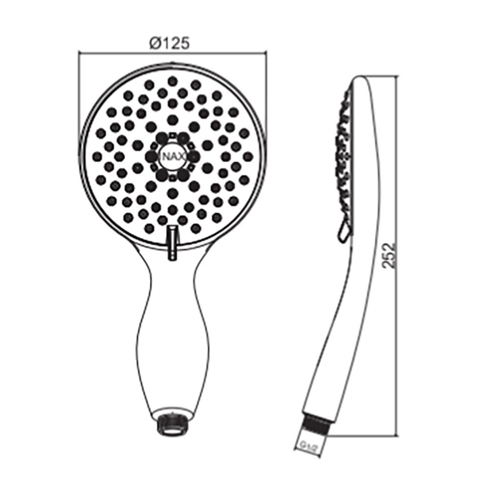 Bản vẽ tay sen Inax BF-SC3 (3C)