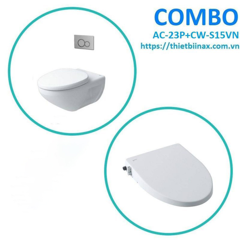 Combo bồn cầu + nắp rửa Inax AC-23P+CW-S15VN