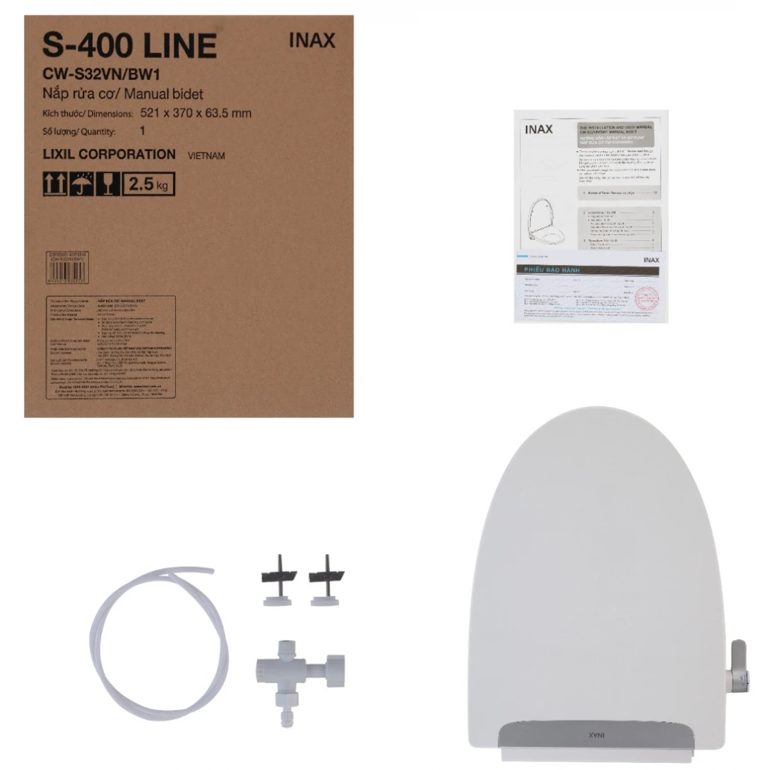 Chi tiết nắp bồn cầu rửa cơ Inax CW-S15VN